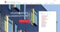 Desktop Screenshot of kollegiekontoret.dk